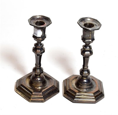 Lot 185 - A pair of Silver candlesticks, Manoah Rhodes & Sons Ltd, London 1923