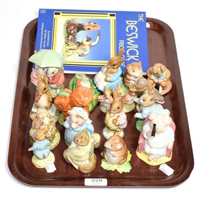 Lot 228 - Beswick Beatrix Potter figures including: Chippy Hackee, Fierce Bad Rabbit, Little Pig Robinson...