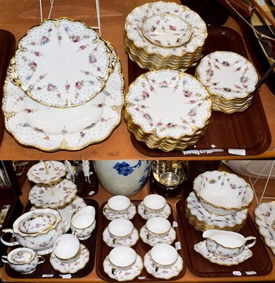 Lot 263 - A Royal Crown Derby 'Royal Antionette' eight setting dinner, tea and coffee service, approx. 60...