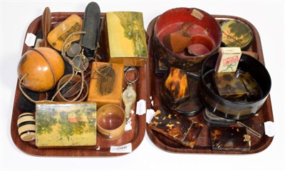 Lot 286 - A miscellaneous collection including 19th century tortoiseshell card cases, Victorian...