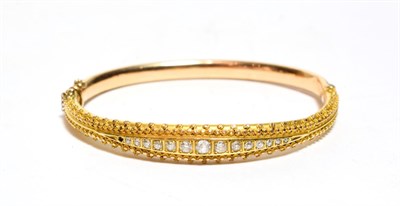 Lot 296 - A Victorian diamond bangle (a.f.)  NB: one diamond deficient