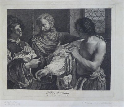 Lot 1020 - A group of prints, etchings and engravings mostly after Old Master paintings; maps;...