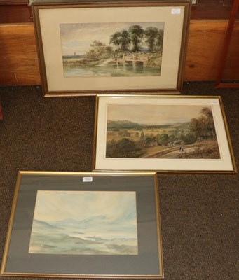 Lot 1022 - J Syers (19th century) ''Marlow on Thames'', signed and indistinctly dated watercolour;...