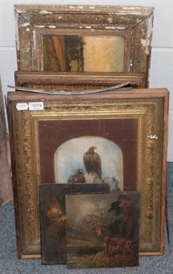 Lot 1074 - English School (19th century) 'The Little Scarecrow', oil on board; together with English...