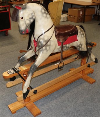 Lot 1142 - A Tom Cobbley large dapple grey rocking horse