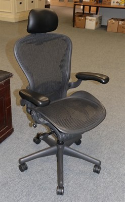 Lot 1155 - A Herman Miller, modern, medium sized swivel office armchair