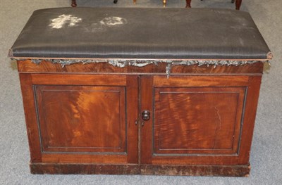 Lot 1157 - A 19th century mahogany box stool