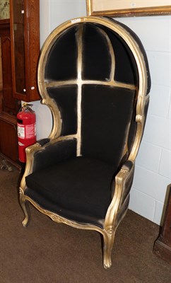Lot 1176 - A reproduction gilt wood porters chair, in need of upholstering