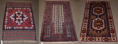 Lot 1197 - Baluch prayer rug, the camel ground field with Tree of Life enclosed by multiple borders, 153cm...