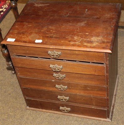 Lot 1206 - A Victorian mahogany six-drawer collectors' chest
