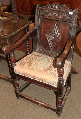 Lot 1212 - An 18th century Wainscott style chair