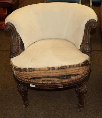 Lot 1226 - A Victorian horse shoe back chair stamped Johnstone and Jeanes