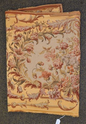 Lot 1227 - A wall panel, in the 18th century aubusson style , with petit point scrolling floral motifs on...