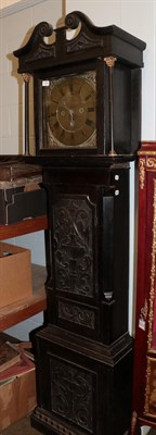 Lot 1256 - ~ A thirty hour longcase clock, square brass dial signed Ivison, Jeristow, late 18th century...