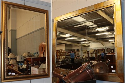 Lot 1260 - A large modern gilt framed mirror; and two smaller examples (3)