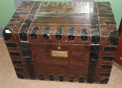 Lot 1263 - An iron bound chest