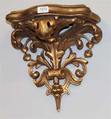 Lot 1272 - A Rococo giltwood wall sconce