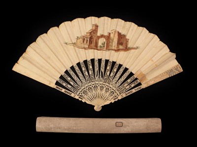 Lot 4017 - The New Paris Conversation Fan for 1802: a small Regency paper fan, printed to the recto with...