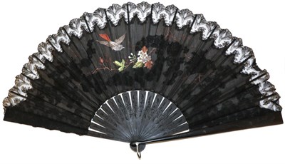 Lot 4043 - Two Large Late 19th Century Fans, the first signed to the right by Ronot Tutin, a French...