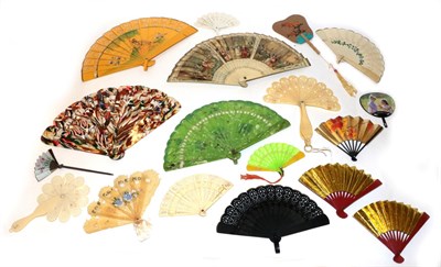Lot 4061 - A Mixed Lot of Mainly 20th Century Miniature Fans, of a size suitable for a child or doll,...