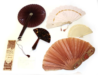 Lot 4063 - Novelty Assortment: A Small Tortoiseshell Brisé Fan, that folds down to be encased in the...
