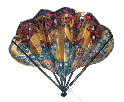 Lot 4065 - A Contemporary Fan, by the French fan maker Frederick Gay, and signed by him in the tail of the...