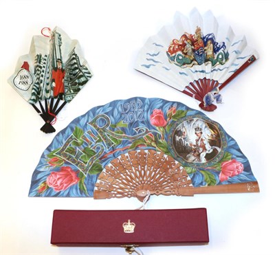 Lot 4067 - The Diamond Jubilee Fan, number 2 of a limited edition of 60, produced for the Fan Museum in...