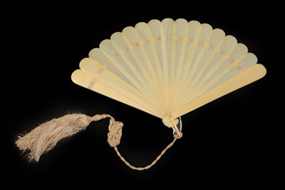 Lot 4076 - A European Ivory Brisé Fan, circa 1870's, the upper guard elaborately carved in high relief,...