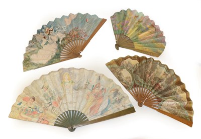 Lot 4163 - Four Perfume Advertising Fans for the French company L.T.Piver, comprising ''Floramye'', a Rare...