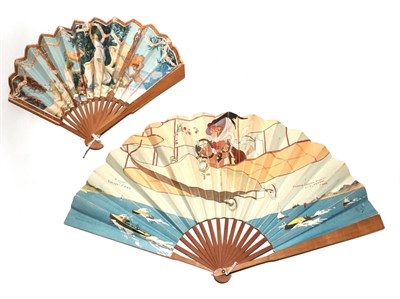 Lot 4167 - OREADE: L.T.Piver Perfume Advertising Fan of ballon form offered by Frascati, Oxford Street,...