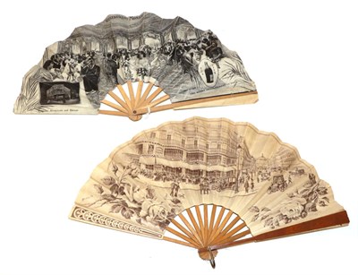 Lot 4176 - Restaurant MONICO And Brasserie Universelle: Two Early 20th Century Paper Advertising Fans, the...