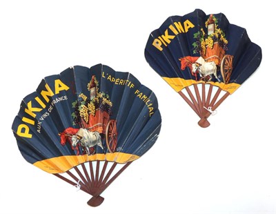 Lot 4178 - Four 20th Century Advertising Fans for Beverages, to include a centenary example in fontange...