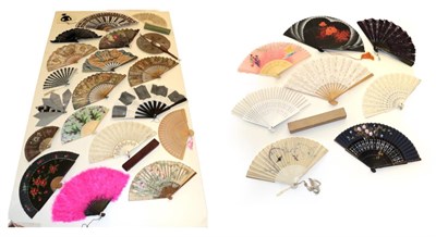 Lot 4184 - French Advertising Fans and 20th Century Modern and Tourist Fans: A large quantity of printed...