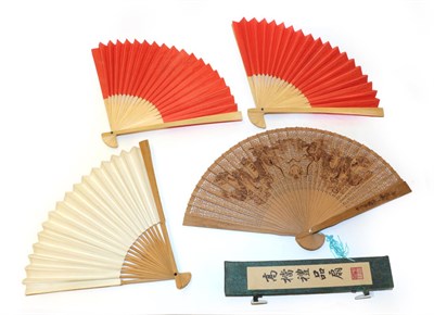 Lot 4188 - A Selection of Modern Folding Fans Advertising Locations or Events, in both folding and fixed form.