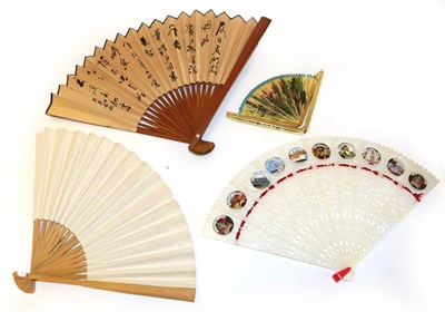 Lot 4188 - A Selection of Modern Folding Fans Advertising Locations or Events, in both folding and fixed form.