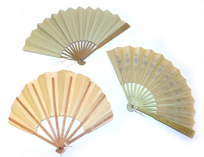 Lot 4196 - Three Early 20th Century Advertising Fans, all with floral inspiration. The first, for the...