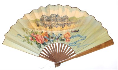 Lot 4199 - A Late 19th Century Advertising Fan for The Grand Casino Municipal De Royan, a seaside resort...