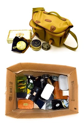 Lot 5014 - Box Of Mixed Tackle including Billingham canvas bag, Hardy LRH fly reel, Abu Garcia Ambassadeur...