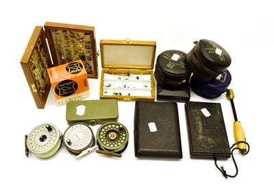 Lot 5030 - Hardy Fly Reels to include a Featherweight, Viscount 130 and Golden Prince #5/6 plus spare...