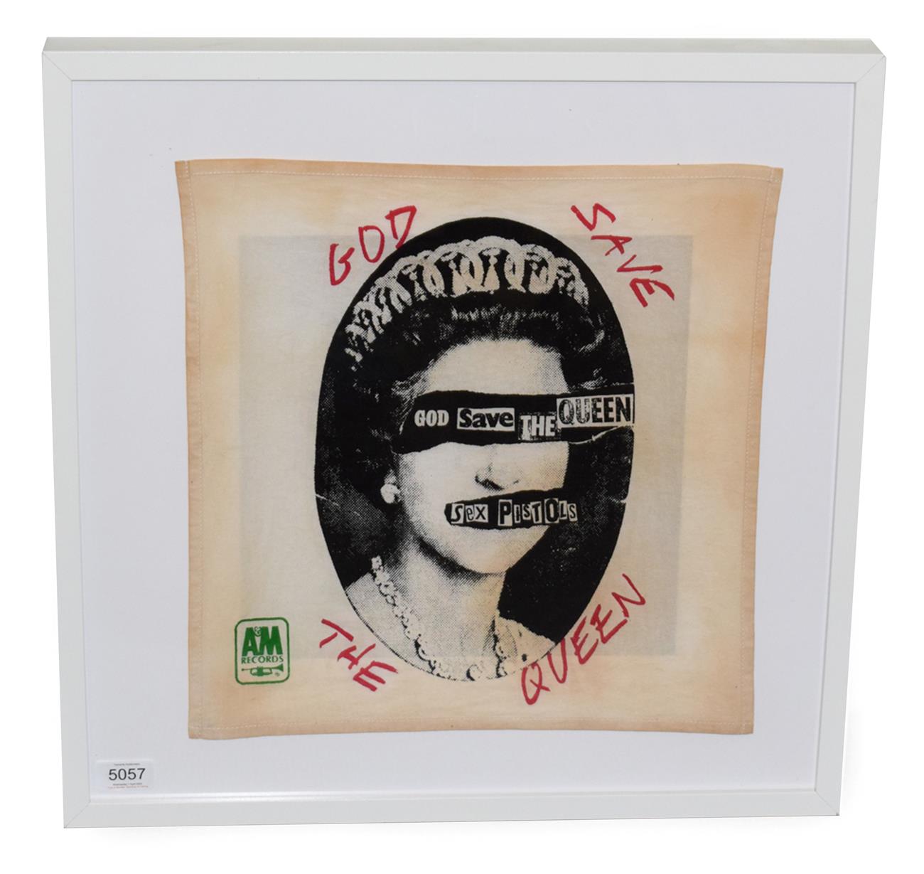 Lot 5057 - Sex Pistols God Save The Queen Handkerchief