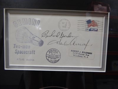 Lot 5059 - Apollo Moonwalker Signature Display comprising a large colour photograph, signatures of all...