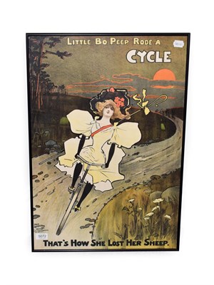 Lot 5072 - Little Bo Peep Rode A Cycle - That's How She Lost Her Sheep Poster published by David Allen & Sons