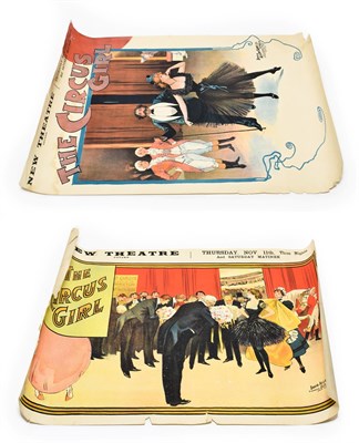 Lot 5075 - The Circus Girl Two Posters (i) New Theatre Thursday Nov 11th published by David Allen & Sons...