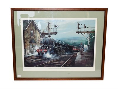Lot 5097 - Signed Print Grosmont Station By Peter Gerald Baker signed by artist (signature completely...