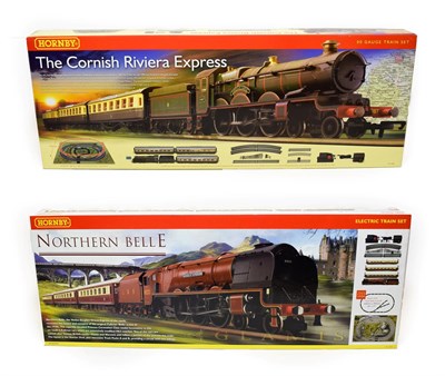 Lot 5157 - Hornby (China OO Gauge) Two Sets R1065 Northern Belle and R1102 The Cornish Riviera Express DCC...