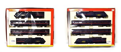 Lot 5186 - Hornby (China) OO Gauge Train Packs (i) R2002A GNER 225 (ii) R2116-PO GNER 4 Car HST125 set (both E