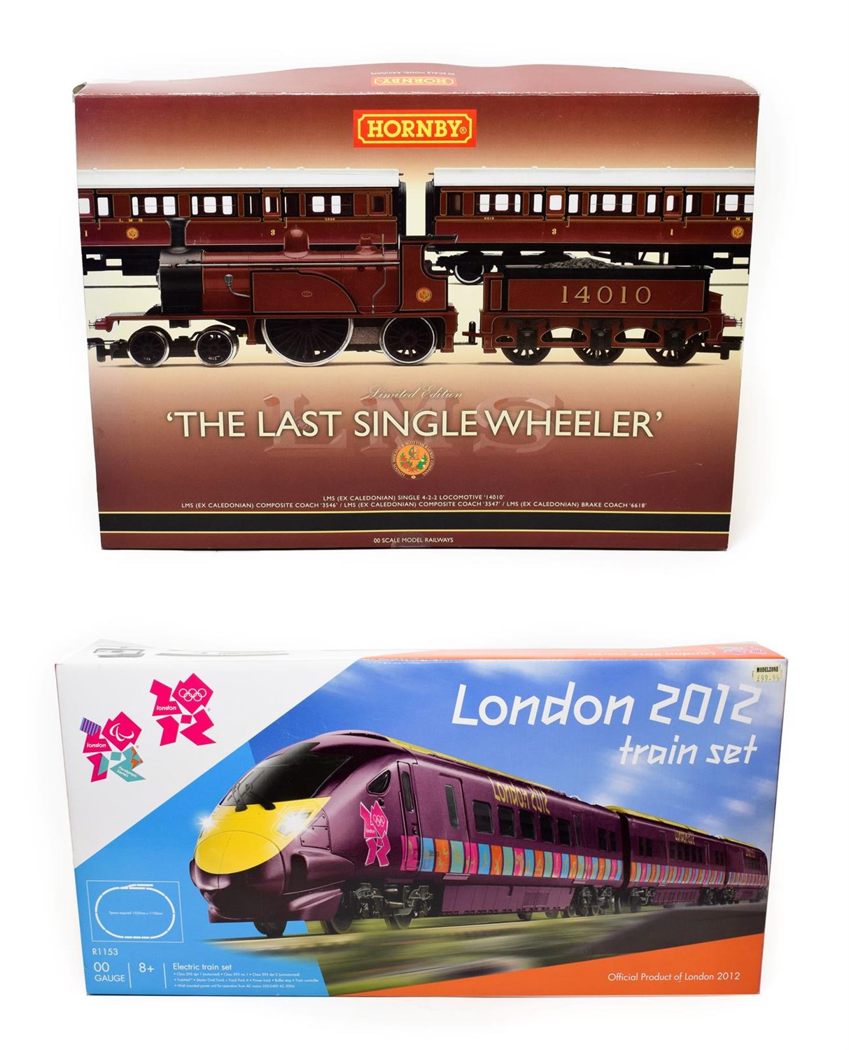Lot 5193 - Hornby (China) OO Gauge Two Sets R2806  The Last Single Wheeler DCC Ready and R1153 London 2012...