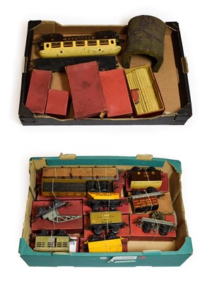 Lot 5226 - Hornby O Gauge Rolling Stock including No.2 High capacity timber wagons; GW Milk, LNER...