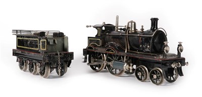 Lot 5240 - Schoenner Gauge II Live Steam Black Prince Locomotive finished in black with red/yellow/grey lining