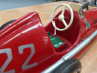 Lot 5251 - An Unusual Cast Alfetta 158 Racing Car with spun aluminium wheels, internal exhaust pipe, Alfa...